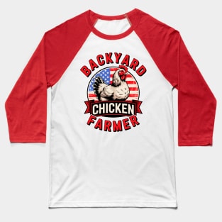 Backyard Chicken Farmer Patriotic Baseball T-Shirt